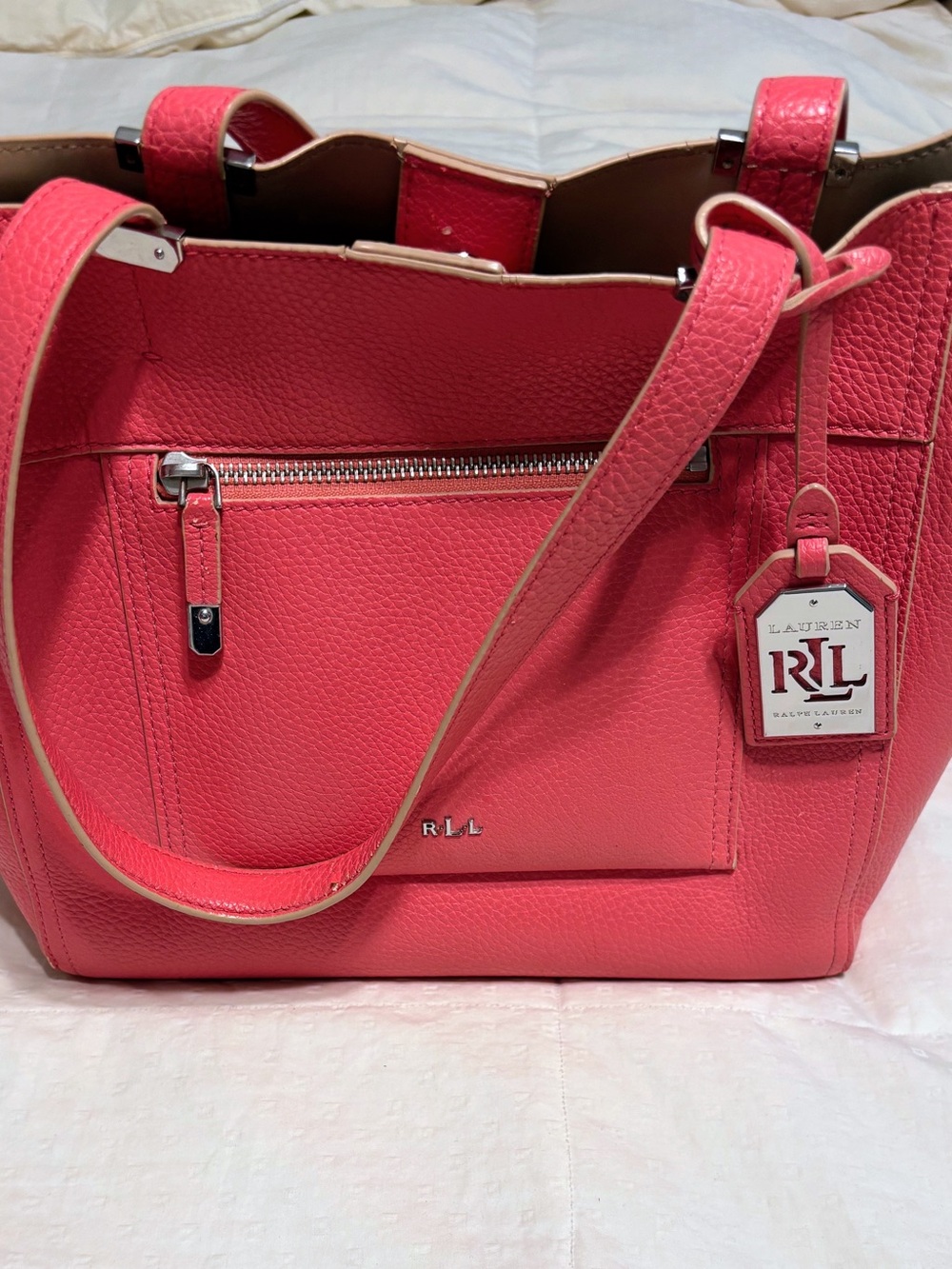 Ralph Lauren Lauren RLL Coral Tote Bag